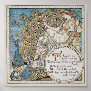 Kunst, Vintag, Walter Crane, Juno und ihre Vögel Poster