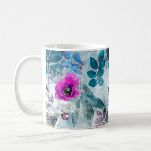 kunst Vintage Aquarellfarben flornahtlos pa Kaffeetasse