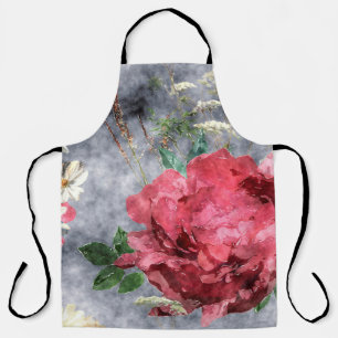 kunst Vintage Aquarellfarben flornahtlos pa Schürze