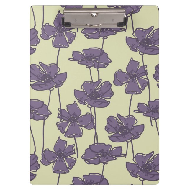 Kunst vintage Blumenmuster Hintergrund Klemmbrett (Vorderseite)