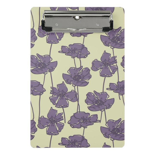 Kunst vintage Blumenmuster Hintergrund Mini Klemmbrett (Vorderseite)