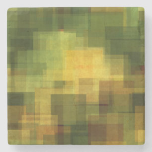 Kunst Vintage bunte abstrakte geometrische 2 Steinuntersetzer