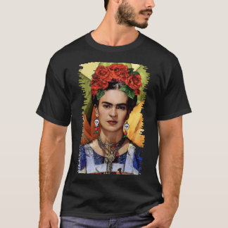 Kunst Vintage Frida Kahlo Kunst Blumen Geschenk fü T-Shirt