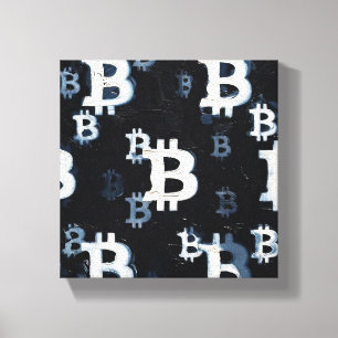 Kunst von Bitcoin (BW #4) Ölgemälde Leinwanddruck