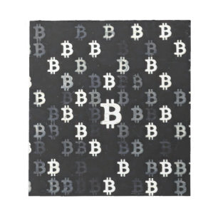 Kunst von Bitcoin (BW #9) Ölgemälde Notizblock