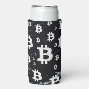 Kunst von Bitcoin (SW #2) Ölgemälde Selters Dosenkühler