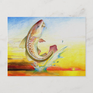 Kunst von C. Sun Grade 7 Postkarte