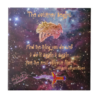 Kunst von Micheal Die Reise fängt Keramik an Fliese