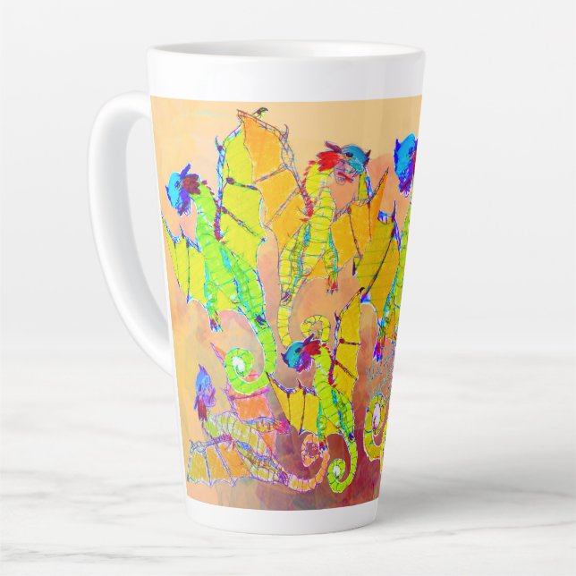 Kunst von Micheal Dragons Latte Tasse (Linke Ecke)
