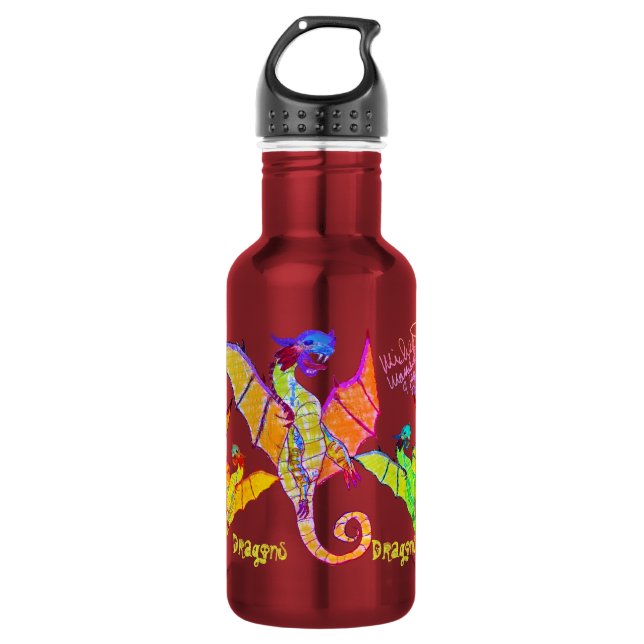 Kunst von Micheal Dragons Wasserflasche (Vorderseite)