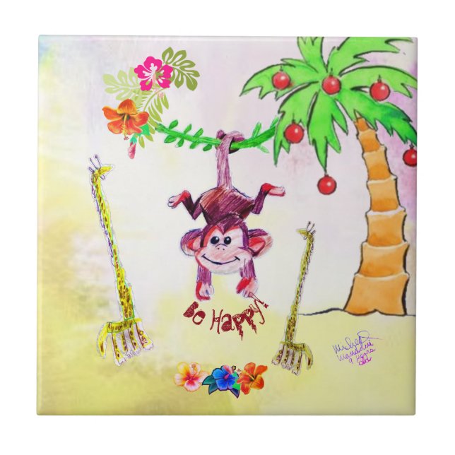 Kunst von Micheal Keramik Tile Fliese (Vorderseite)