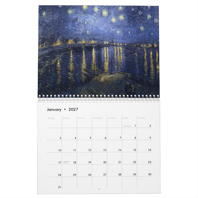 Kunst von Van Gogh Kalender (Jan 2027)