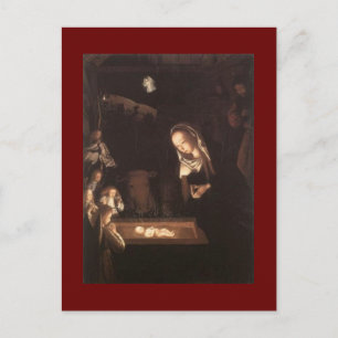 Kunst-Weihnachtskrippen-Gemälde-Postkarte Postkarte