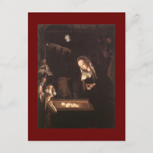 Kunst-Weihnachtskrippen-Gemälde-Postkarte Postkarte (Vorderseite)