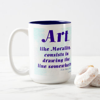 Kunst, wie Moralität, ... Zweifarbige Tasse