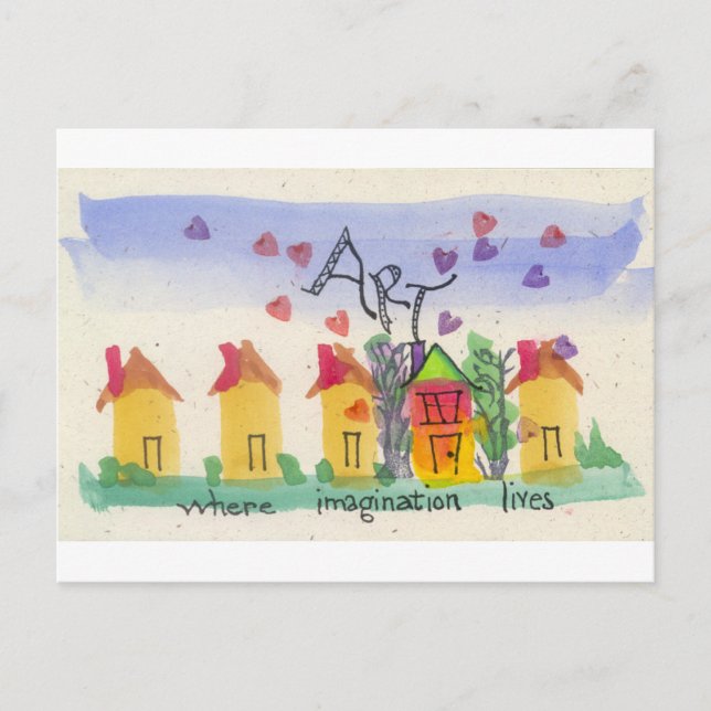 Kunst, wo Imagination lebt Postkarte (Vorderseite)