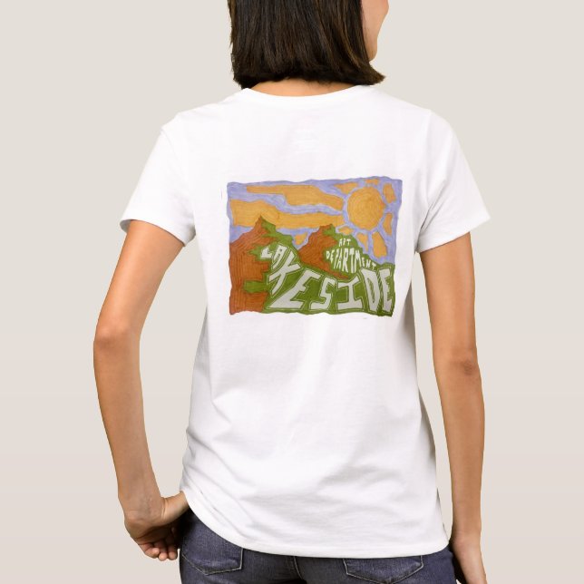 Kunstabteilung am Lakeside - T - Shirt der Frauen (Rückseite)