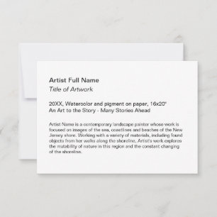 Kunstausstellung Ausstellung Kunst Ausstellen von Dankeskarte