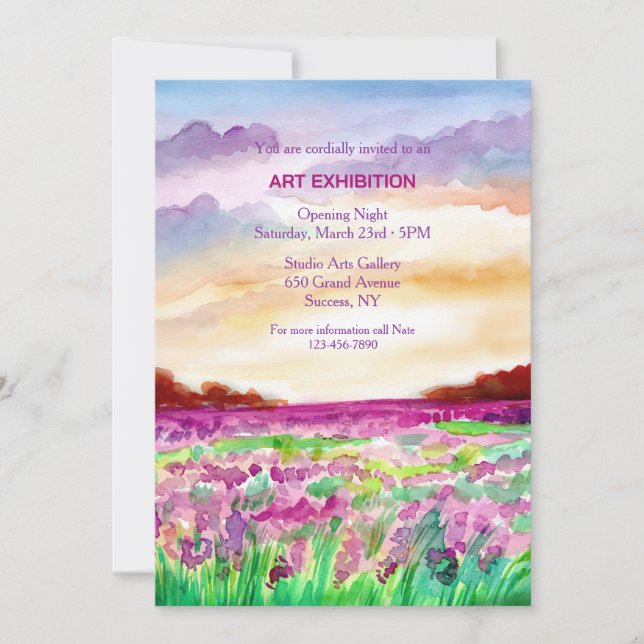 Kunstausstellung Einladung (Vorderseite)