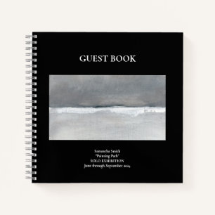 Kunstausstellung Gästebuch Schwarz/Weiß Notizbuch