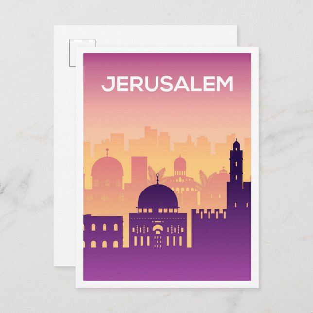Kunstausstellung Jerusalem Postkarte (Vorne/Hinten)