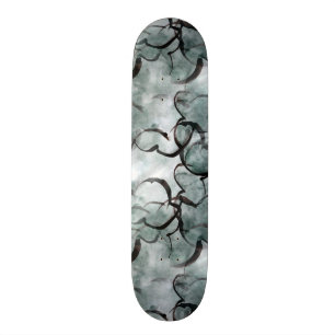 Kunstavantgarde grau, schwarze Handfarbe Skateboard