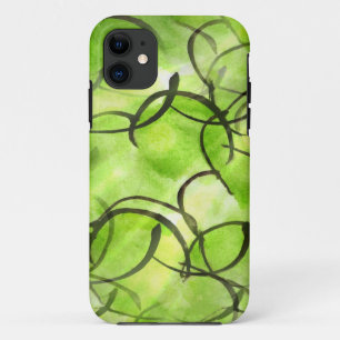 Kunstavantgardehandfarben-Hintergrundgrün Case-Mate iPhone Hülle