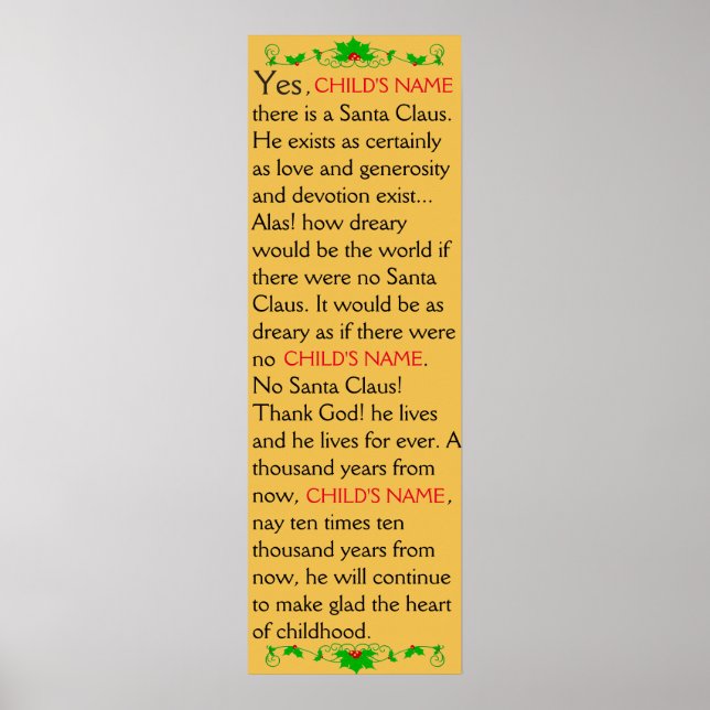 KUNSTBAR Ja! Es gibt ein Santa Claus Poster! Poster (Vorne)