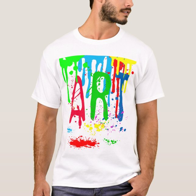 KUNSTBARE, farbige Farbe lustig T-Shirt (Vorderseite)