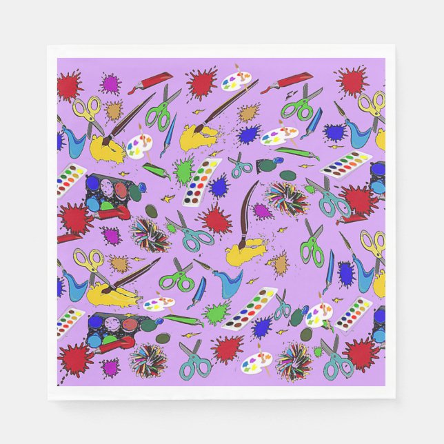Kunstbedarf Lavendel Servietten (Vorderseite)