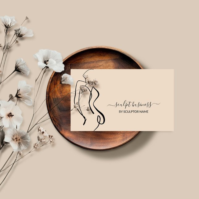 Kunstbildhauerei in Beige Visitenkarte (Von Creator hochgeladen)