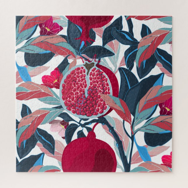 Kunstblumen-Granatapfelbaum-Muster Puzzle (Vertikal)