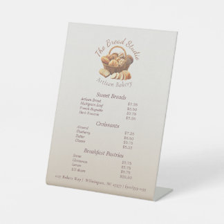 Kunstbrotkorb Sockelschild