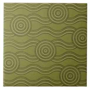 Kunstbüchse der Aboriginal Fliese