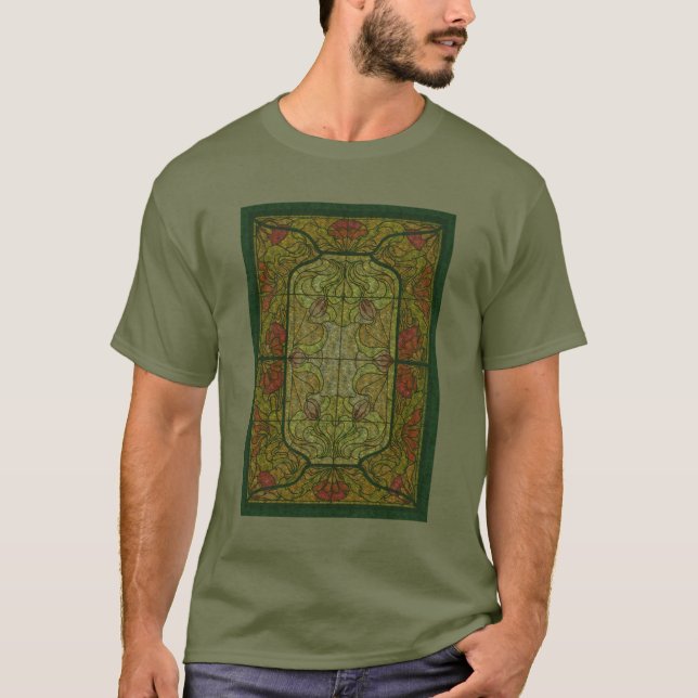 Kunstdesign aus gepolstertem Glas T-Shirt (Vorderseite)