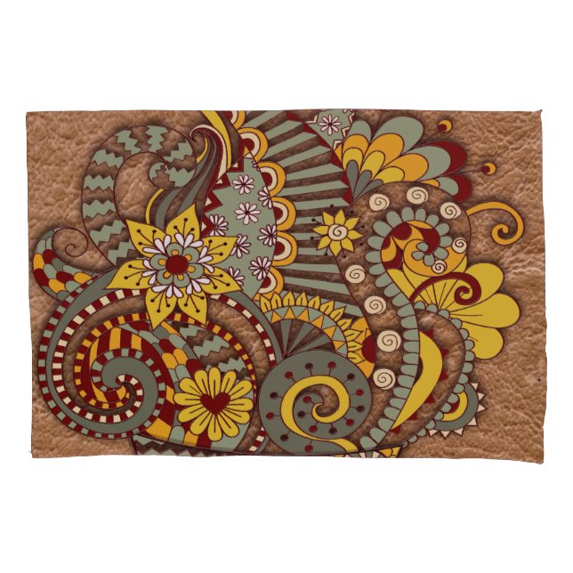 Kunstdoodle-zeichnend Kunst Kissenbezug (Vorderseite)