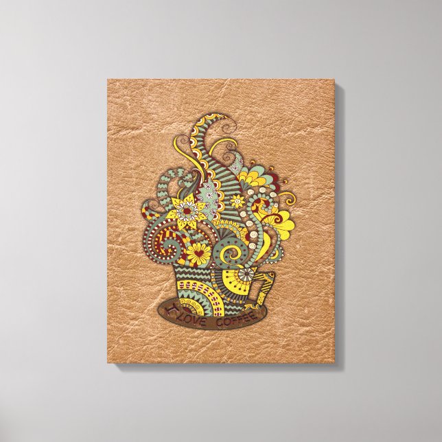 Kunstdoodle-zeichnend Kunst Leinwanddruck (Vorderseite)