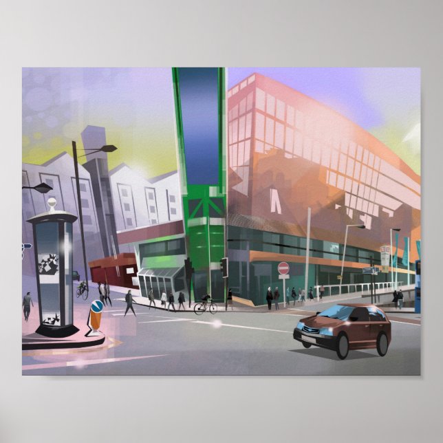 Kunstdruck Manchester Picadilly Bahnhof Poster (Vorne)