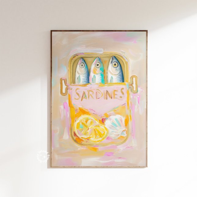 Kunstdrucke Sardinen Poster (sardines can wall painting print)