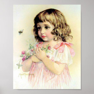 Kunstdrucke von Maud Humphrey Summer Girl & Bee Poster