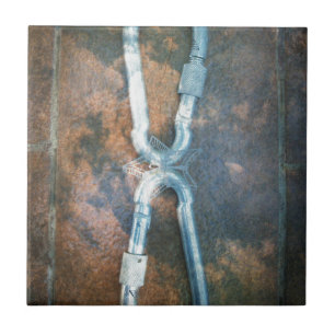 Kunstdrucke von verbundenen Carabiners Fliese