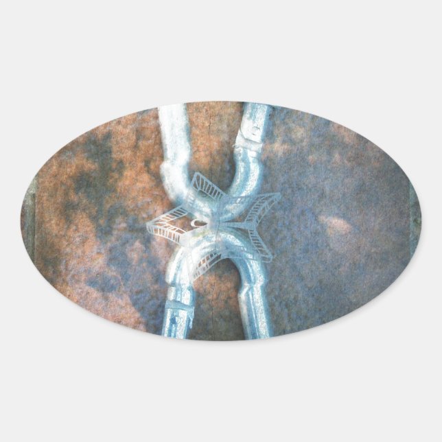 Kunstdrucke von verbundenen Carabiners Ovaler Aufkleber (Vorderseite)