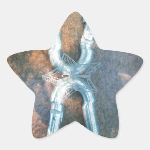 Kunstdrucke von verbundenen Carabiners Stern-Aufkleber