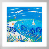 Kunstdruckerei: Agapanthus, Pentle Bay Beach, Tres