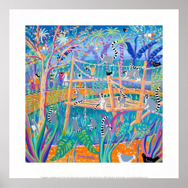 Kunstdruckerei: Huggable Loveable Lemurs Poster (Vorne)