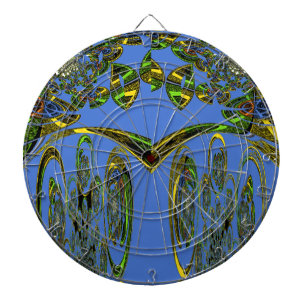 Kunstdruckerei mit Golden Abstract Design Dartscheibe