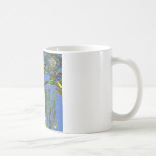 Kunstdruckerei mit Golden Abstract Design Kaffeetasse