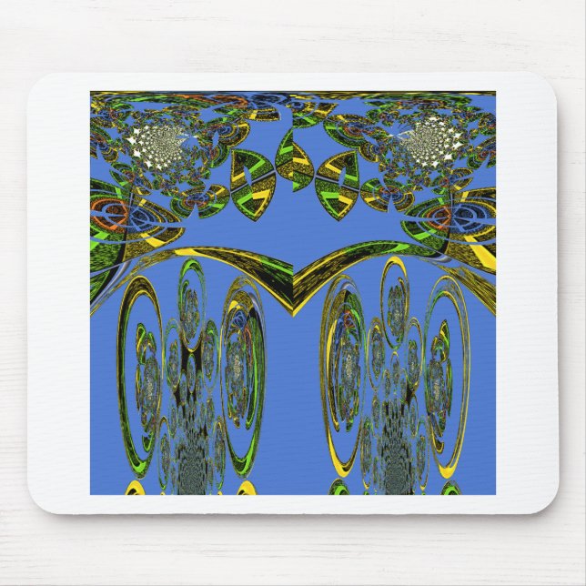 Kunstdruckerei mit Golden Abstract Design Mousepad (Vorne)