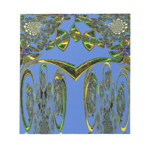 Kunstdruckerei mit Golden Abstract Design Notizblock