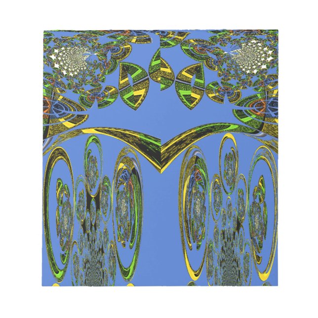 Kunstdruckerei mit Golden Abstract Design Notizblock (Vorderseite)